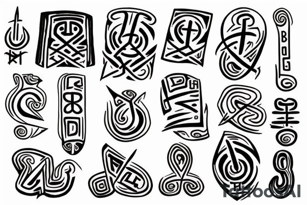 runes, hat tattoo idea