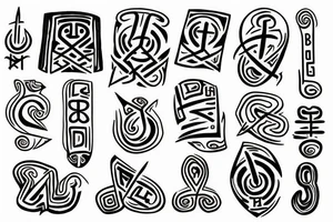 runes, hat tattoo idea
