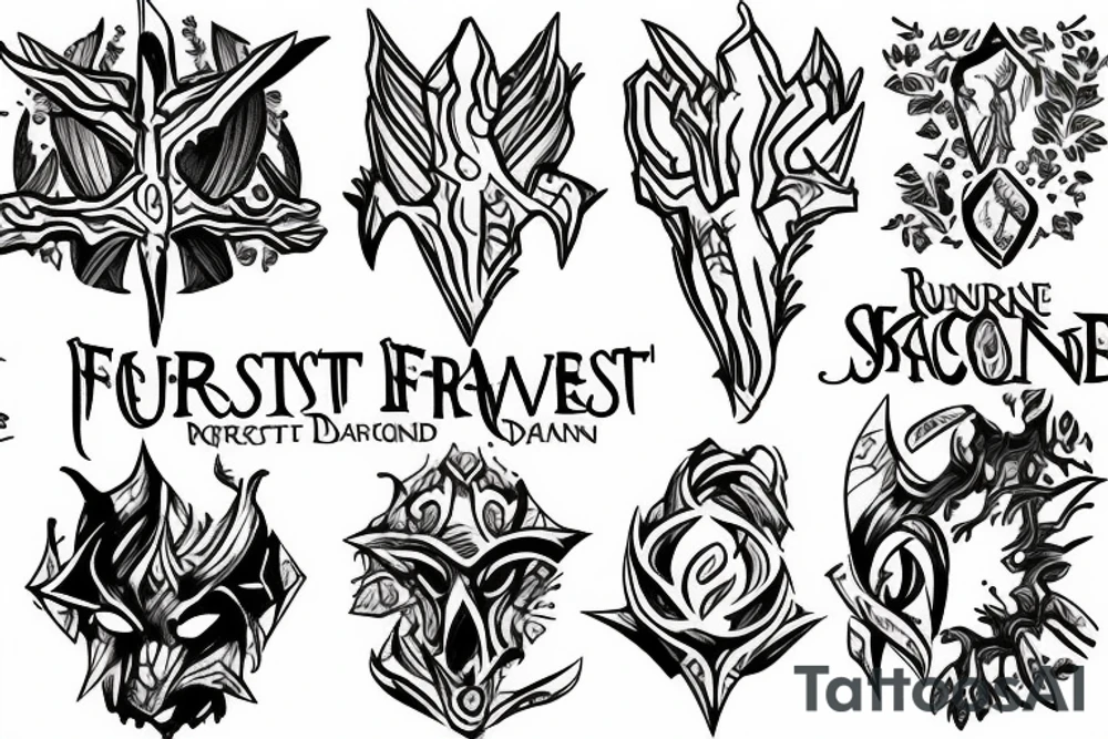 runescape, forest tattoo idea