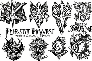 runescape, forest tattoo idea