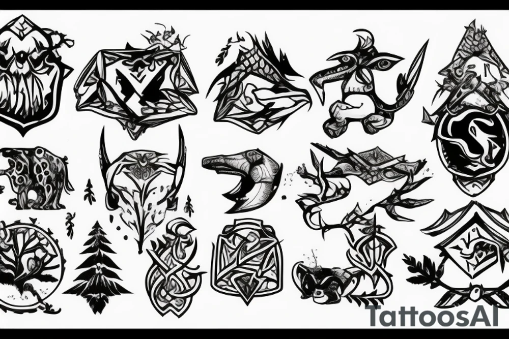 runescape, forest tattoo idea