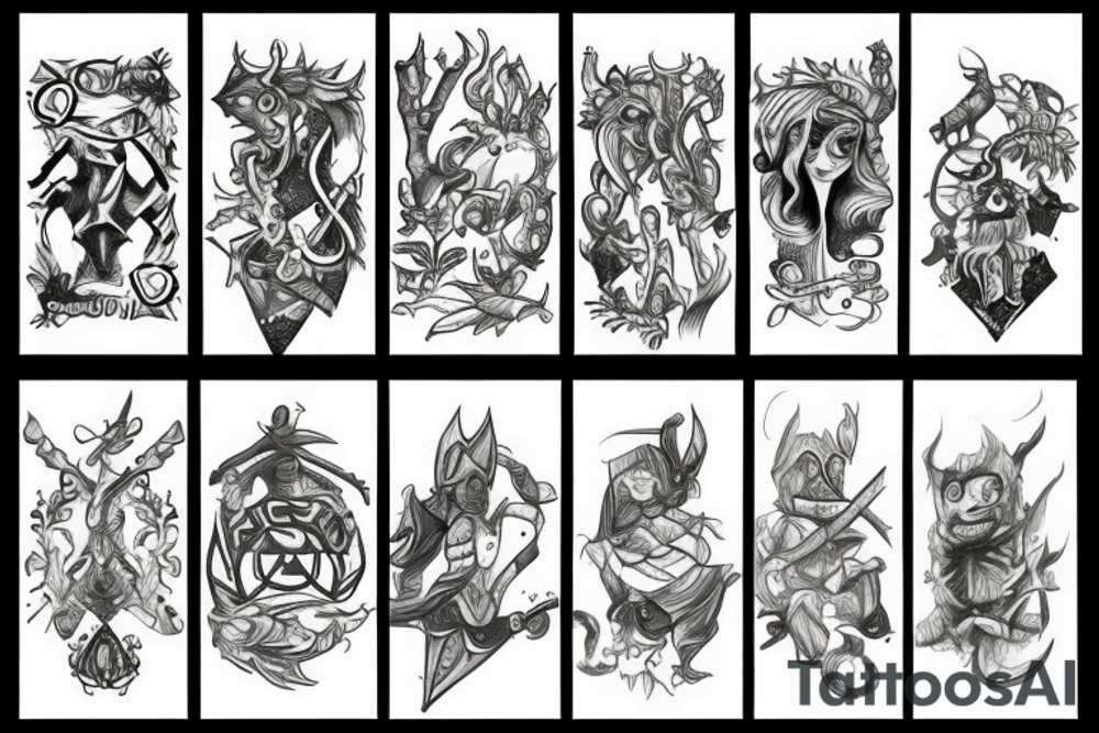 runescape, forest tattoo idea