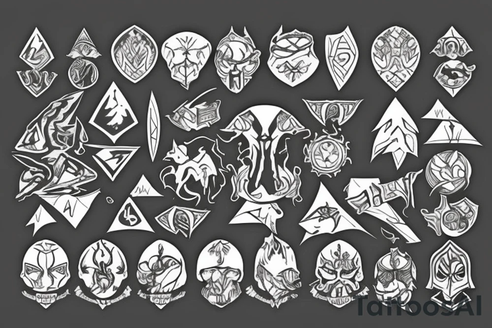 runescape, forest tattoo idea