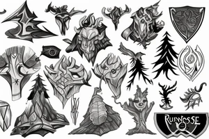 runescape, forest tattoo idea
