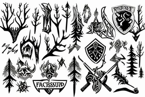 runescape, forest tattoo idea