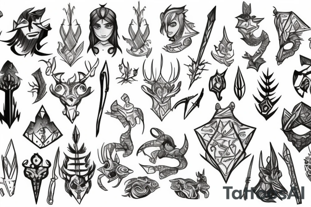 runescape, forest tattoo idea