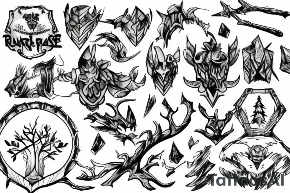 runescape, forest tattoo idea