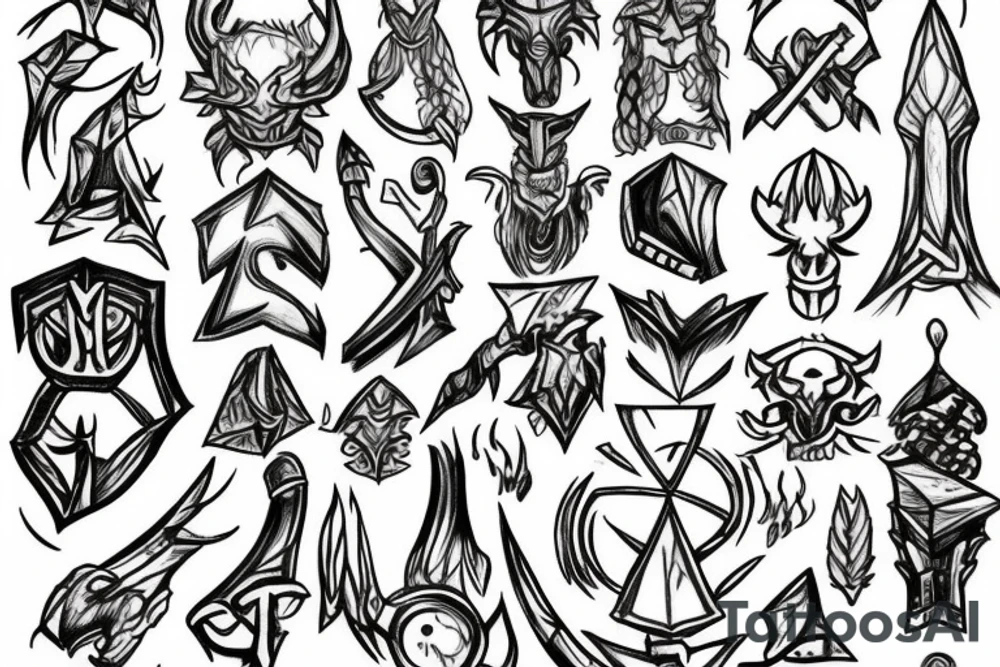runescape, forest tattoo idea