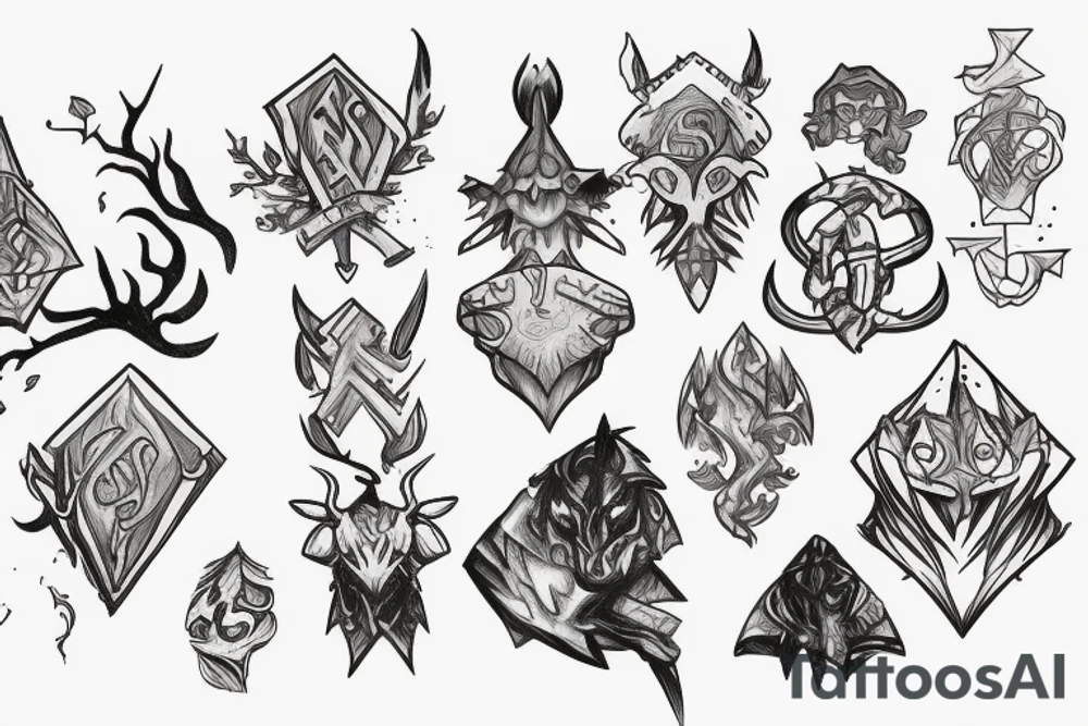runescape, forest tattoo idea