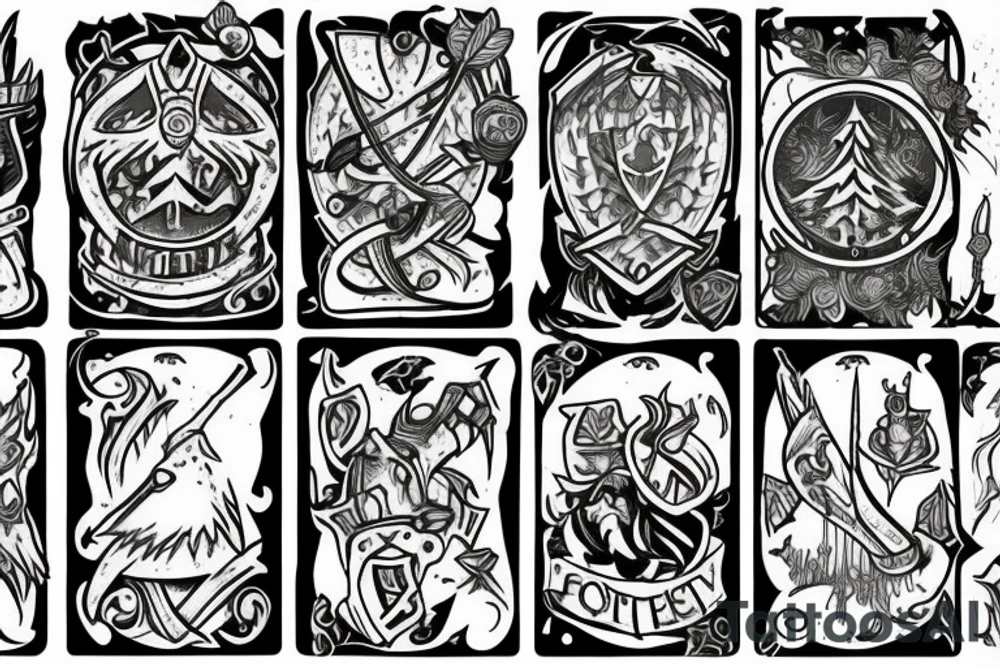 runescape, forest tattoo idea