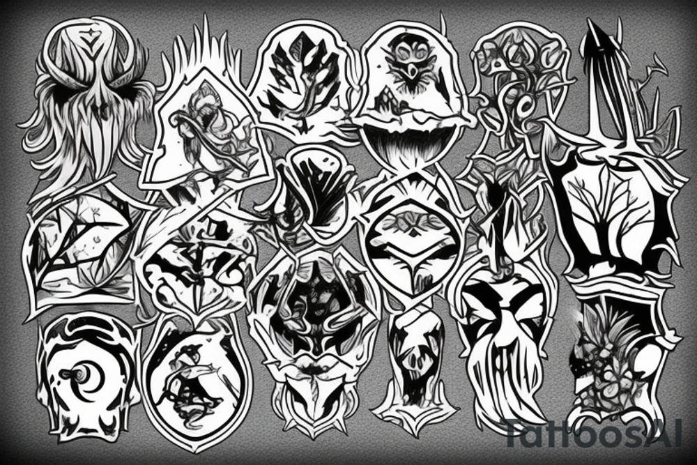 runescape, forest tattoo idea