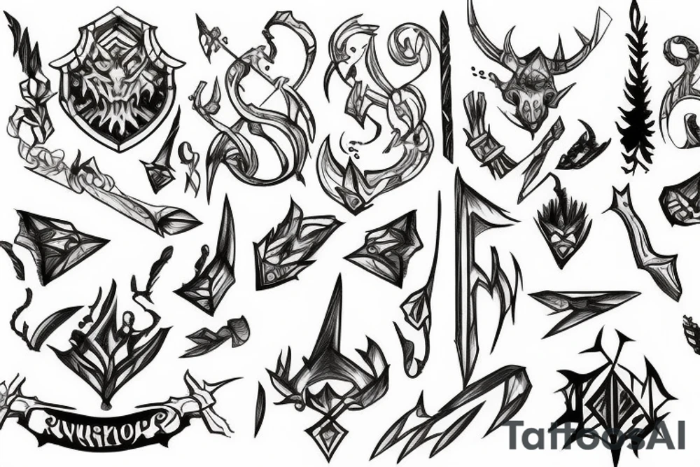 runescape, forest tattoo idea