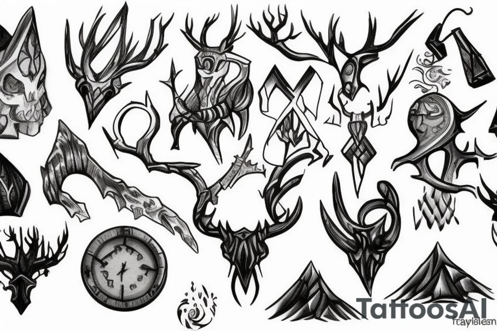 runescape, forest tattoo idea