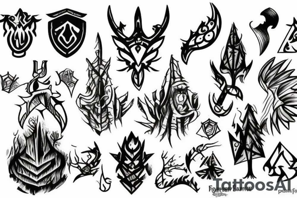runescape, forest tattoo idea