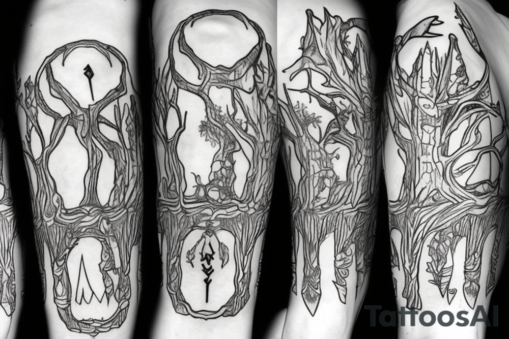 runescape, forest, witch tattoo idea