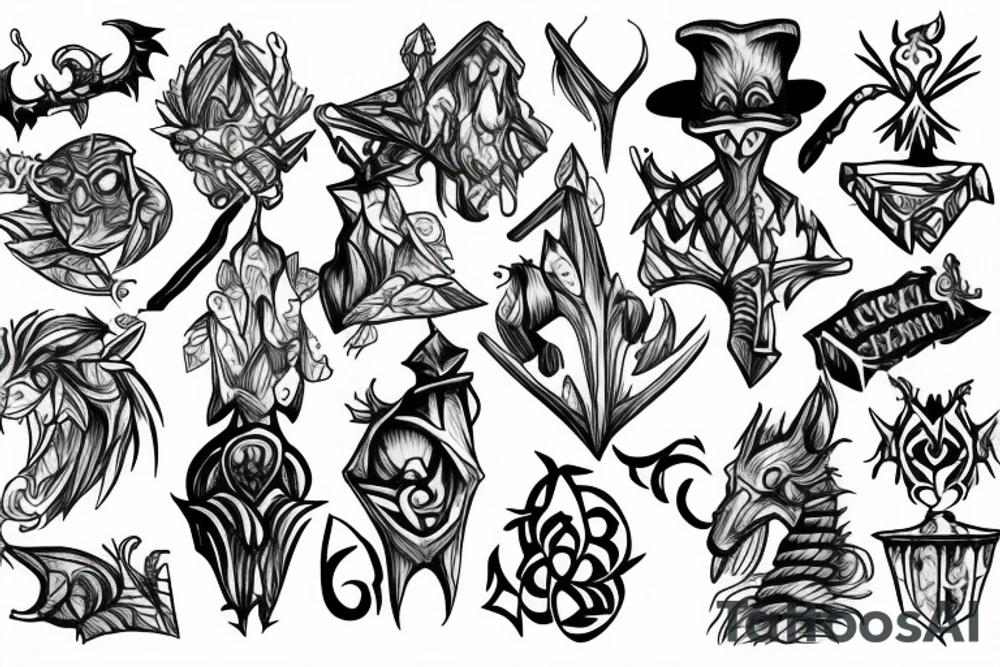 runescape, forest, witch tattoo idea