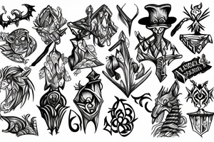 runescape, forest, witch tattoo idea