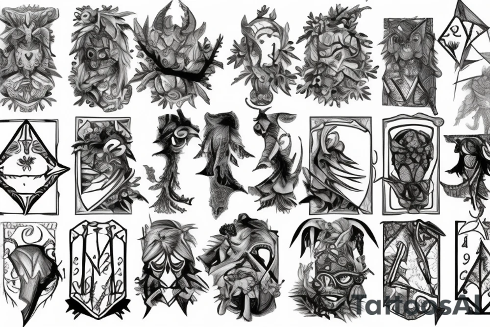 runescape, forest, witch tattoo idea