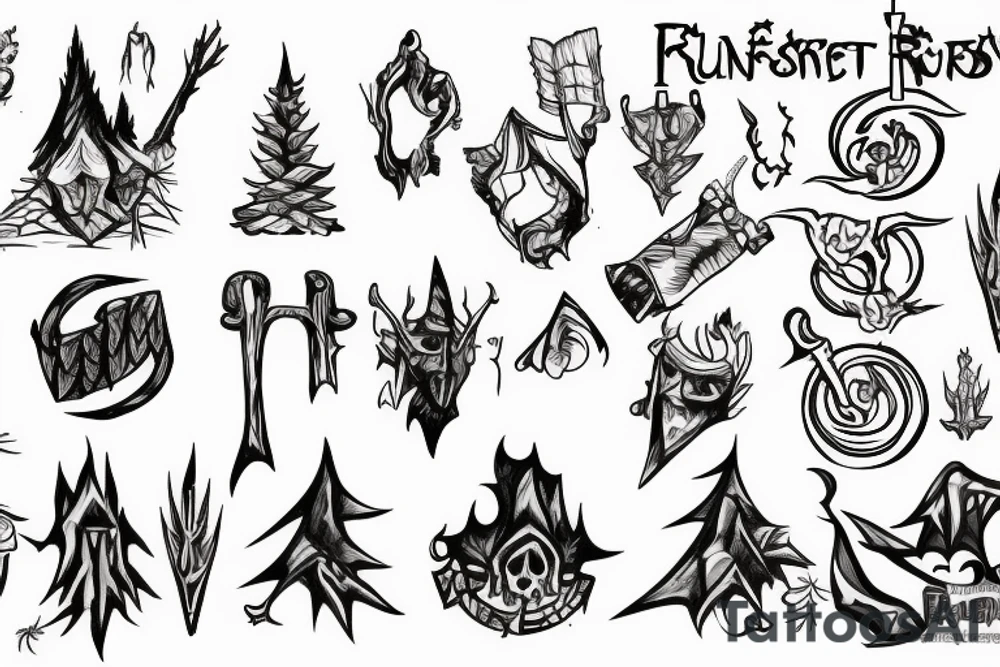 runescape, forest, witch tattoo idea