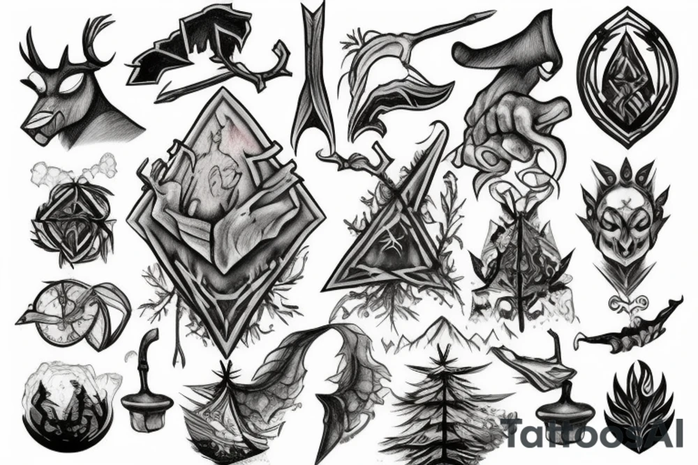 runescape, forest, witch tattoo idea