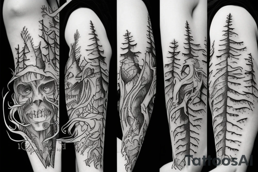 runescape, forest, witch tattoo idea