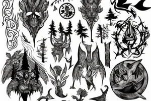 runescape, forest, witch tattoo idea