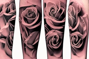 rose on fire tattoo idea