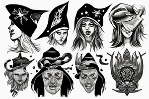 shadow wizard, spruce tree hat tattoo idea