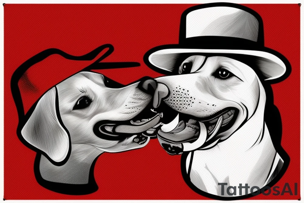 dog with a hat and a cigarrett in it's mouth tattoo idea