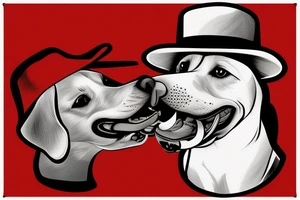 dog with a hat and a cigarrett in it's mouth tattoo idea