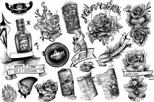 Location marker tattoo idea