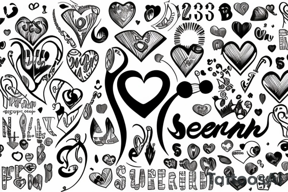 Heartbeat with name tattoo idea