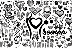 Heartbeat with name tattoo idea