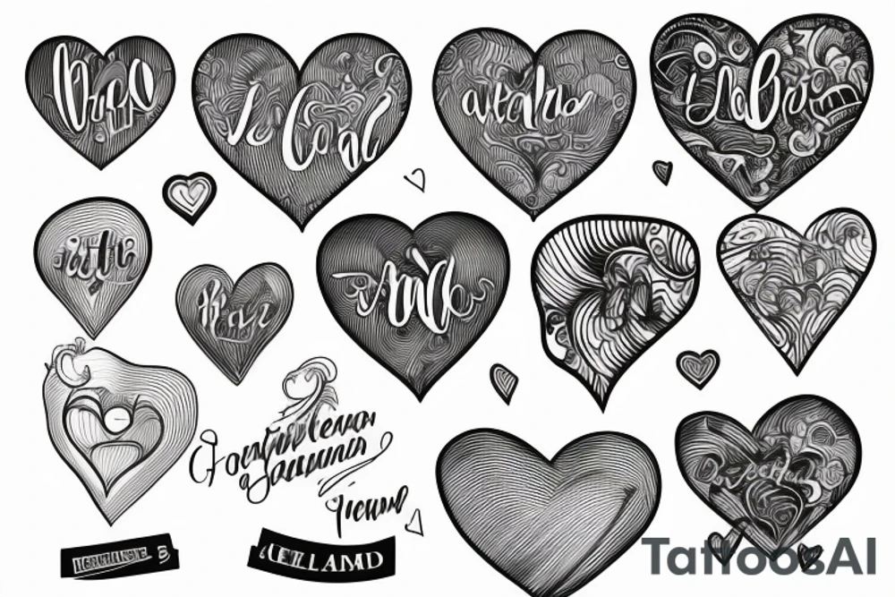 Heartbeat with name tattoo idea