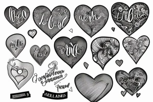 Heartbeat with name tattoo idea