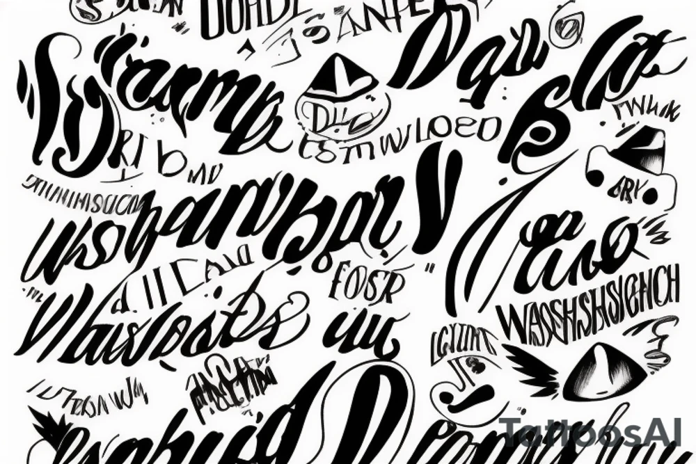 The phrase I have a dream with some elements of the city of Washington DC tattoo idea