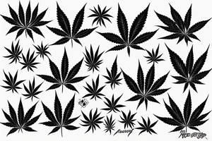 A flower of Weed tattoo idea