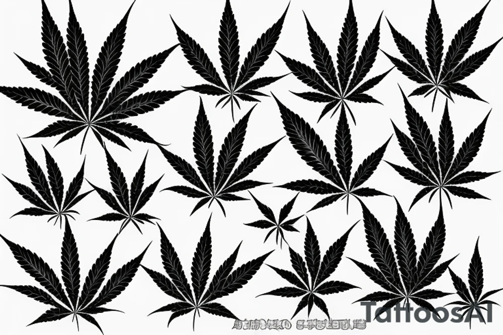 A bud of Weed tattoo idea