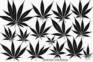 A bud of Weed tattoo idea
