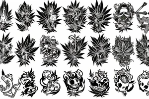 A bud of Weed tattoo idea