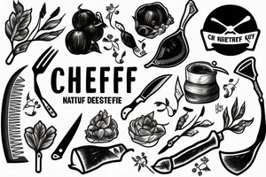 Chef Knife Nature tattoo idea