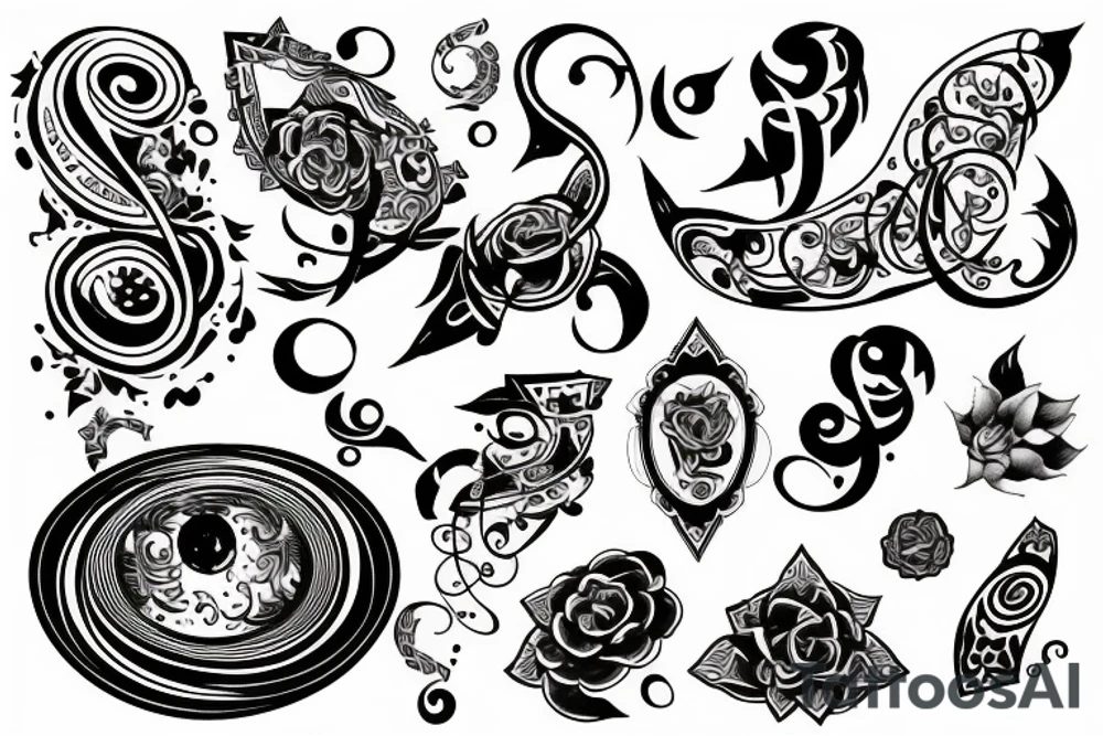 Mystic music tattoo idea