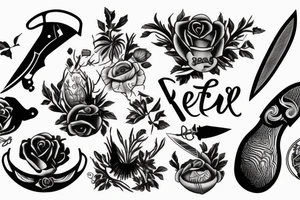 Chef Knife Nature tattoo idea