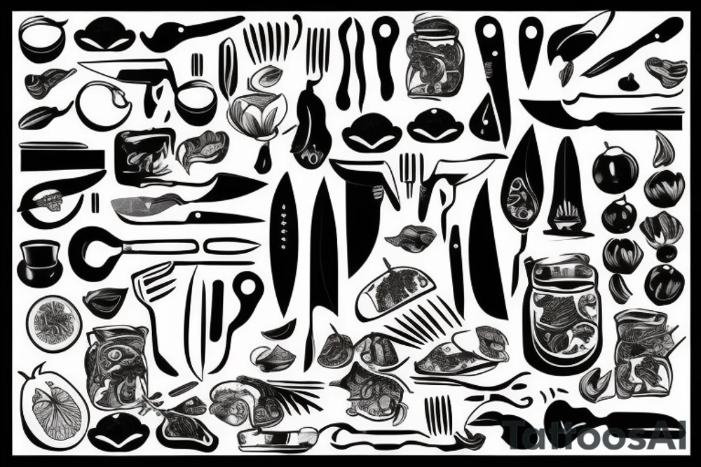 Chef Knife Nature tattoo idea