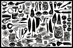 Chef Knife Nature tattoo idea