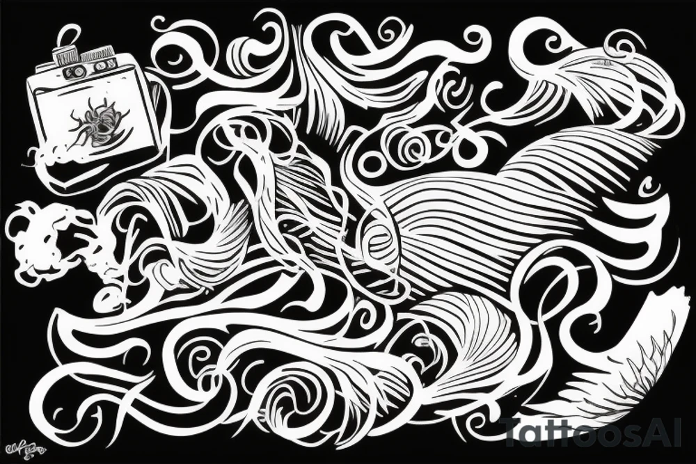 A wave tattoo idea