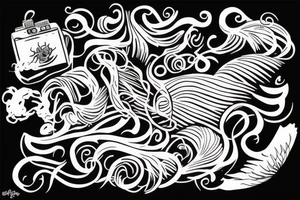 A wave tattoo idea