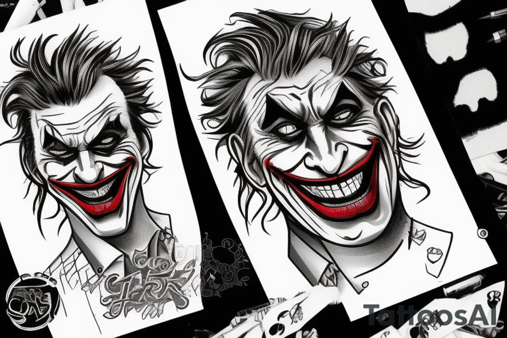 the joker ha ha ha tattoo idea