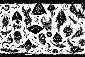 Person black dust surrounding them, evil, bad tattoo idea