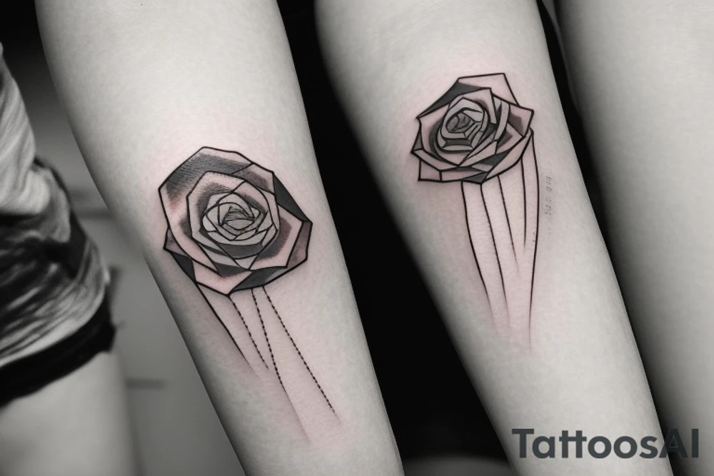 A rose with a halo tattoo idea